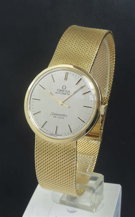 omega gold watches for men|omega 18k solid gold watches.